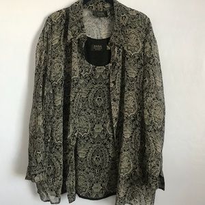 Dana Buchman silk cardigan set 22